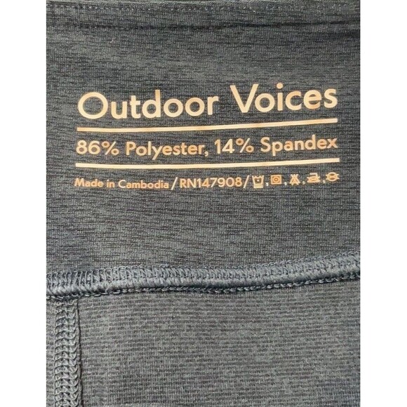 Outdoor Voices Colorblock‎ Leggings XS Blue Black High Rise Stretch Activewear - Picture 4 of 6